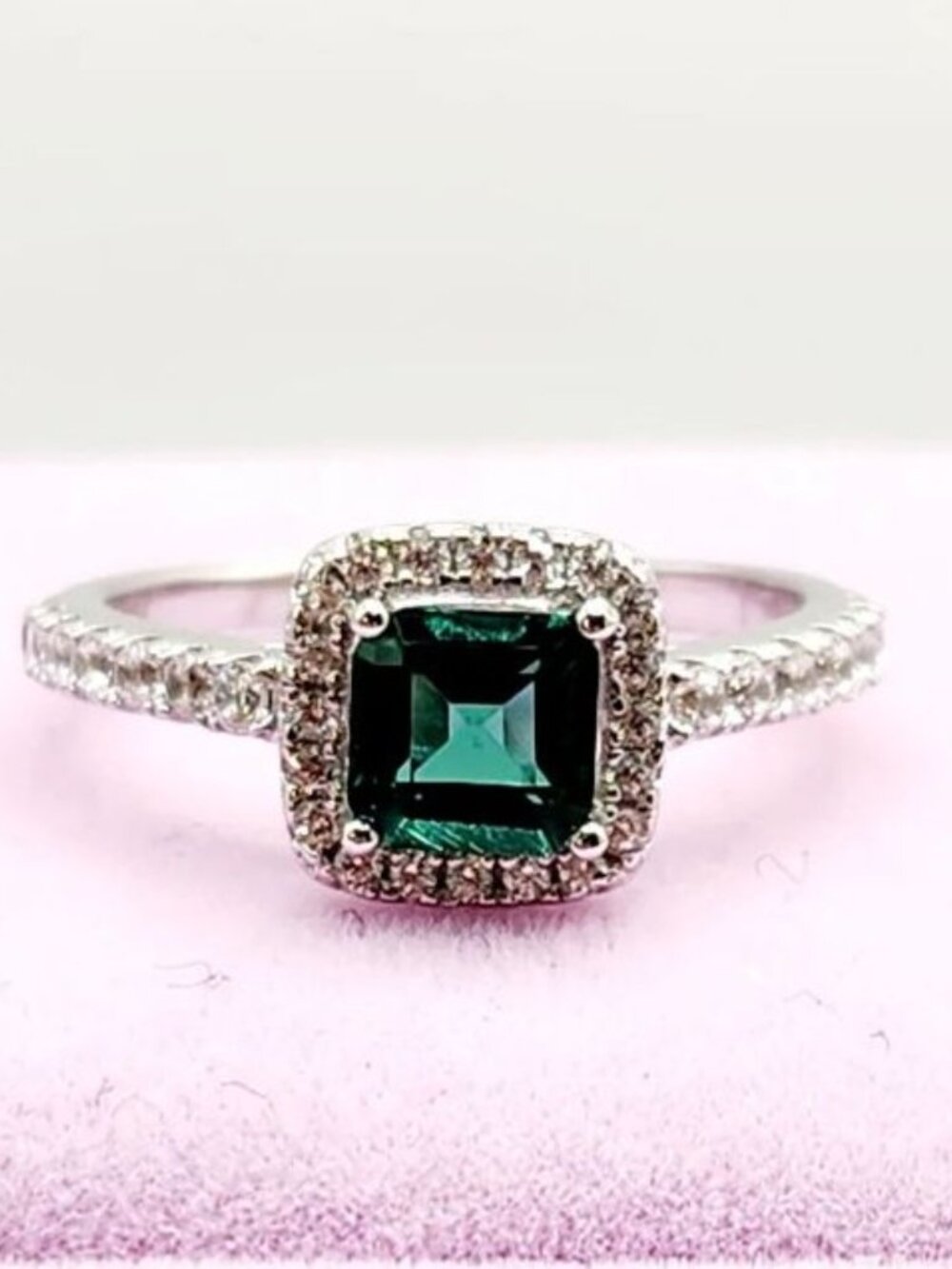 Green Moissanite Ring